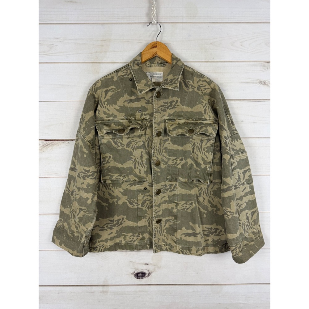 Current/Elliott The Militia Jacket Broken Camo Tiger Stripe Utility Coat Size 3